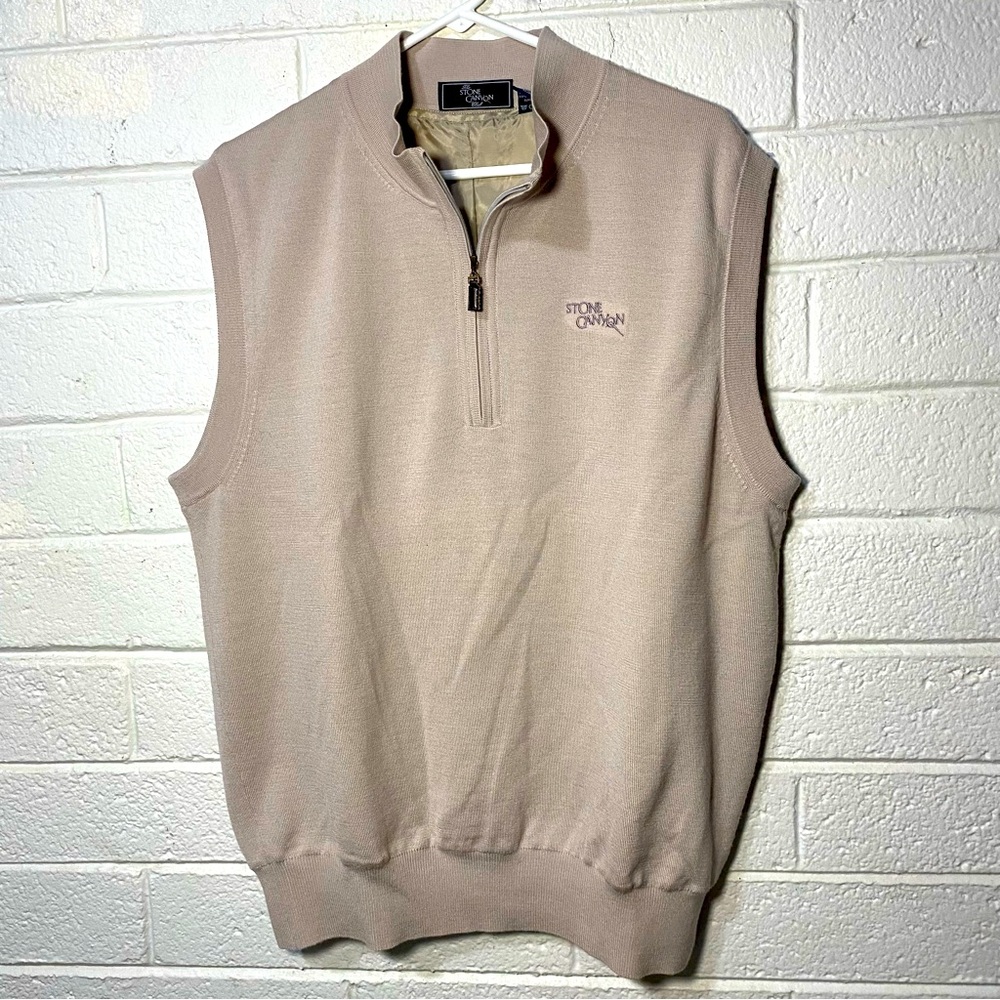NICE Lined Merino Wool Australian Cold Weather Golf Sport Performance Vest Zip L